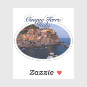 Pegatina Cinque Terre, Italia: Noche romántica