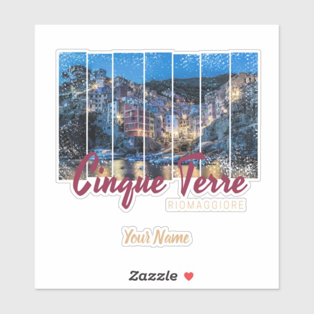 Pegatina Cinque Terre Riomaggiore (Hoja)