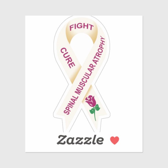 Pegatina Cinta de concientización de SMA (Hoja)