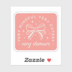 Pegatina Cinta de coqueta muy demente estética rosa