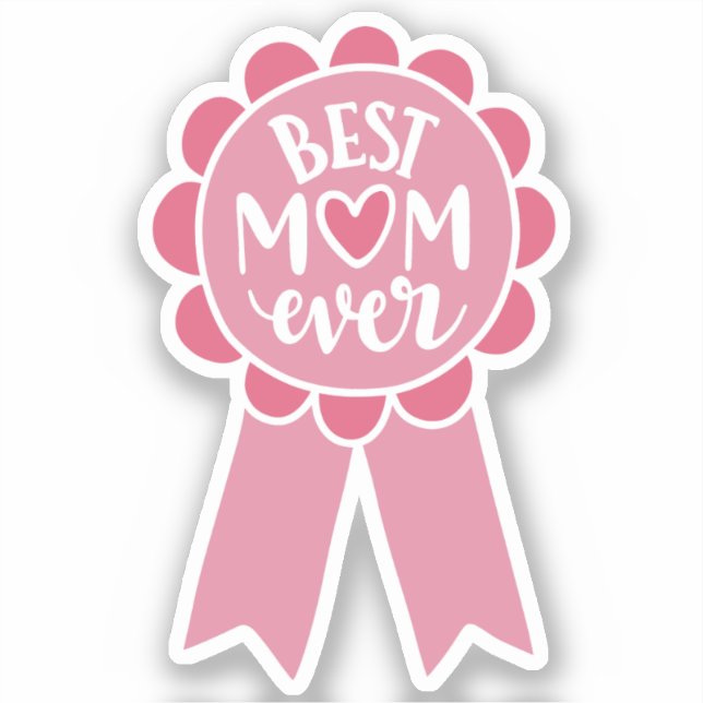 Pegatina Cinta de premio para mamá | Regalo de agradecimien (Anverso)