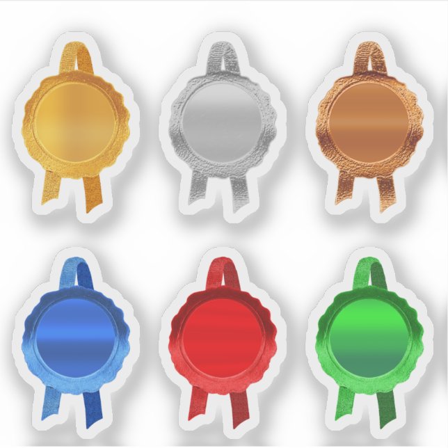 Pegatina Cinta de sellos de certificados/premio falso (6Clr (Anverso)