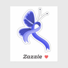 Pegatina Cinta de sensibilización azul mariposa café Mug