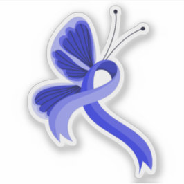 Pegatina Cinta de sensibilización azul mariposa café Mug