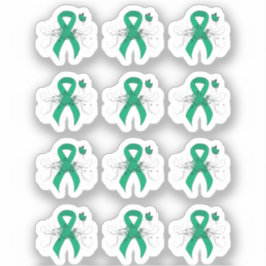 Pegatina Cinta de sensibilización de Jade con mariposa