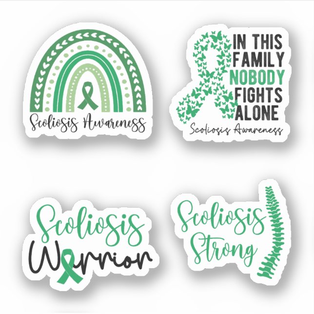 Pegatina Cinta de sensibilización sobre la escoliosis, conc (Anverso)