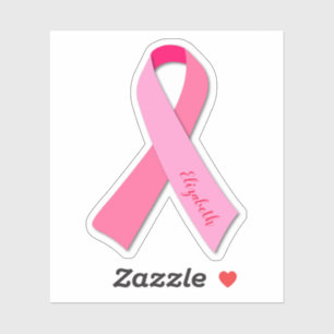 Pegatina Cinta del rosa de la conciencia del cáncer de
