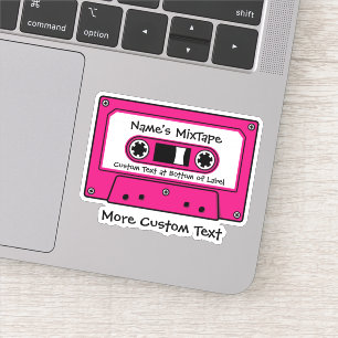 Pegatina Cinta magenta de audio