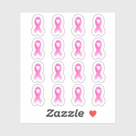 Pegatina Cinta rosada para la toma de conciencia sobre el c