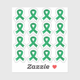 Pegatina Cinta Verde de Conciencia del Cáncer de Hígado Ojo