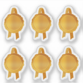 Pegatina Cintas de sellado de certificados/premio falso (or