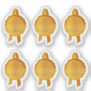 Pegatina Cintas de sellado de certificados/premio falso (or
