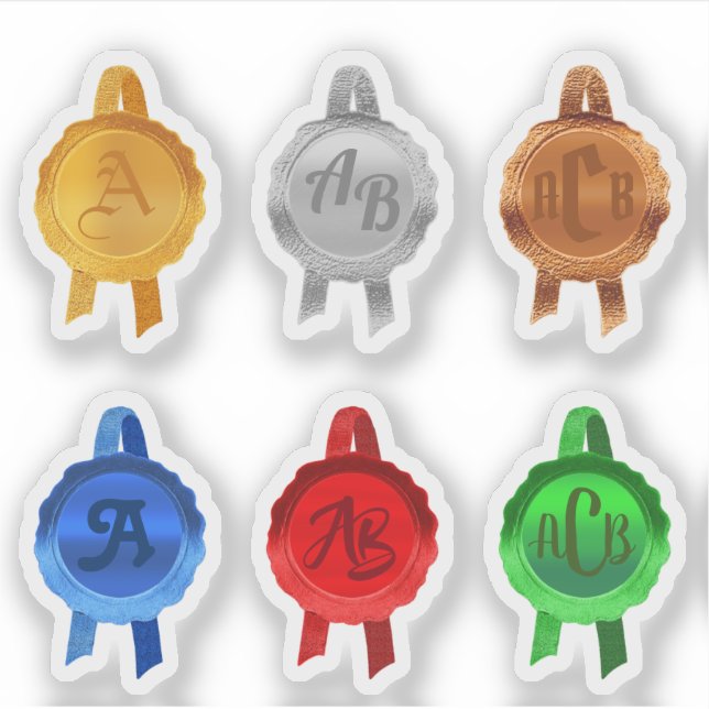 Pegatina Cintas De Sello De Certificación/Premio Faux (6Clr (Anverso)