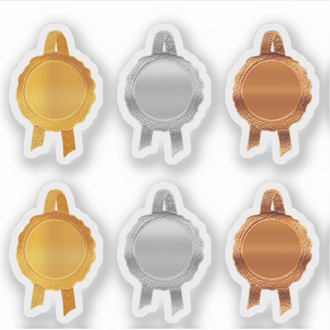 Pegatina Cintas De Sello De Certificación/Premio Faux(PlMet (Anverso)