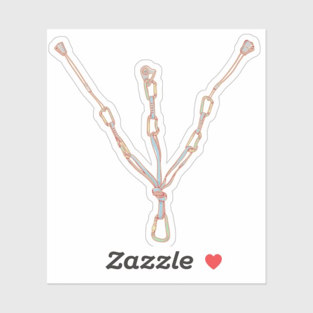 Pegatina Cinturón de escalada de roca comercial (Hoja)