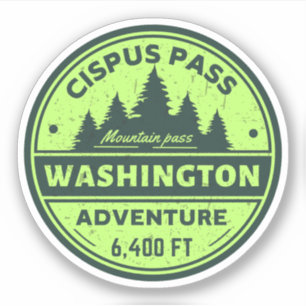 Pegatina cipus pass excursionismo washington alpina