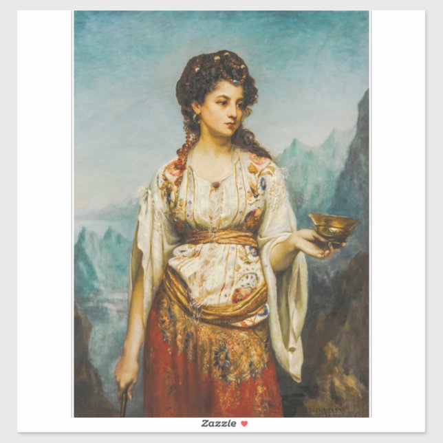 Pegatina Circe de Jean Jules Bardin (1875) (Hoja)