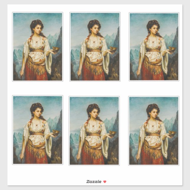 Pegatina Circe de Jean Jules Bardin (1875) (Hoja)