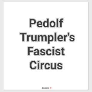 Pegatina Circo Pedolf Trumpler Hankamer Artjunkhaus Cómic