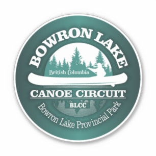 Pegatina Circuito de canoa en el lago Bowron