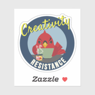 Pegatina Círculo compacto "La creatividad es mi resistencia