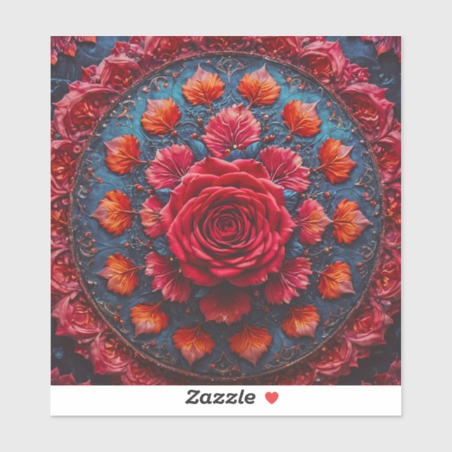 Pegatina Círculo de elegancia (Hoja)