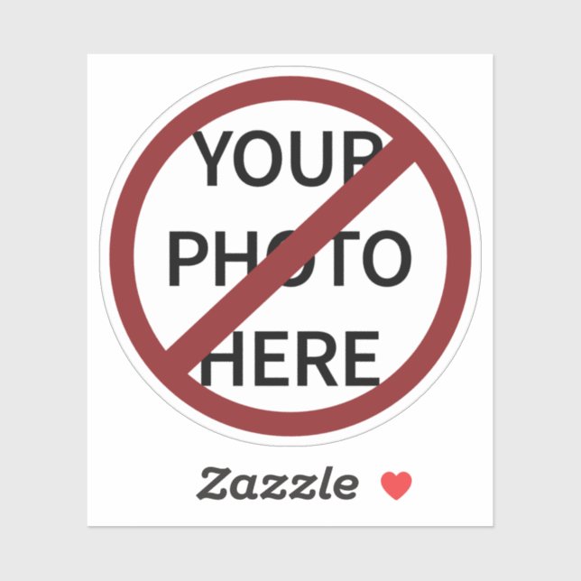 Pegatina Círculo de prohibición roja de personalizable sin  (Hoja)