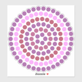 Pegatina Círculo de puntos rosados