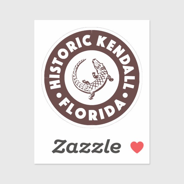 Pegatina Círculo Kendall Florida - Marrón (Hoja)