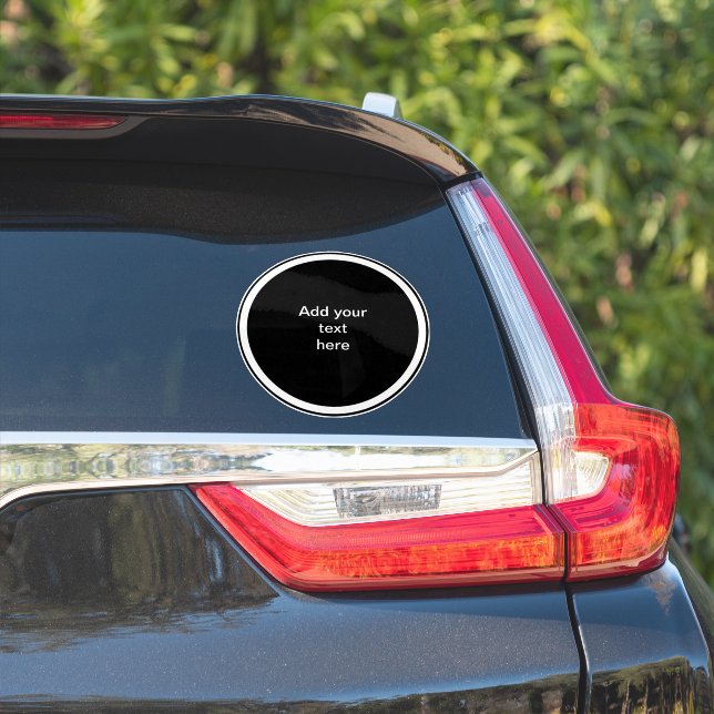 Pegatina Círculo negro con círculo blanco PLANTILLA, (Lado del coche)