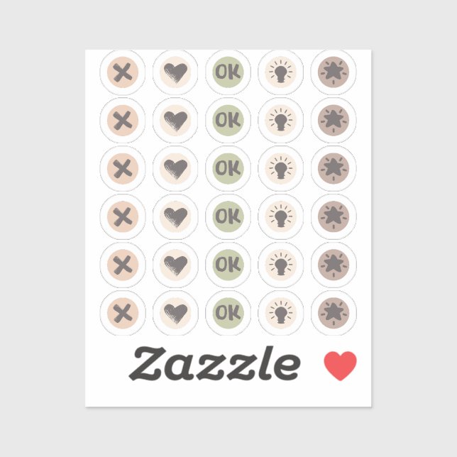 Pegatina Círculos de doodles para la planificación (Hoja)