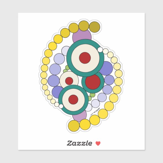 Pegatina Círculos Resumen de obras de arte (Hoja)