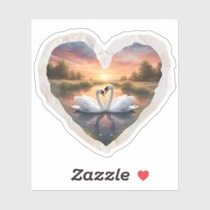 Pegatina Cisnes bonitos