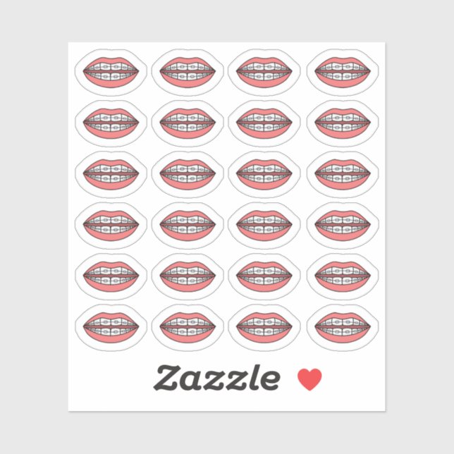 Pegatina Cita con ortodoncista de aparatos ortopédicos Cuid (Hoja)