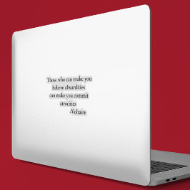 Pegatina Cita de advertencia de Voltaire