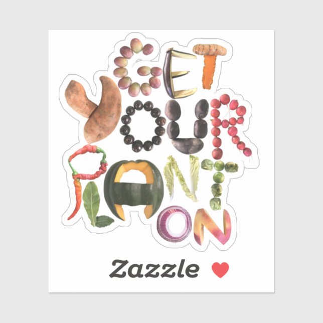 Pegatina Cita de alimentación saludable - Nutrición de alim (Hoja)