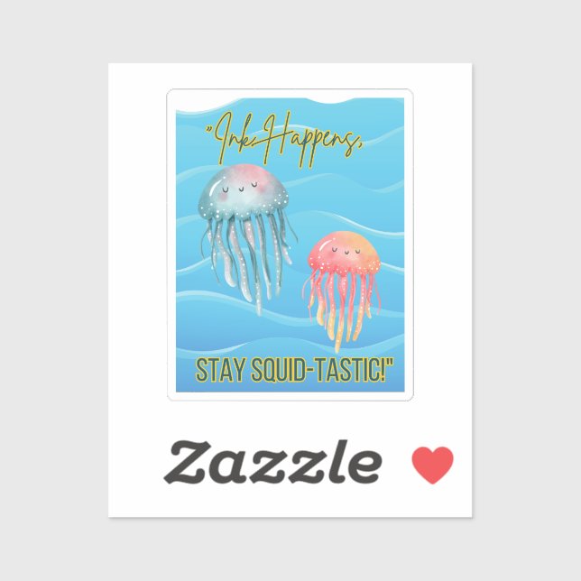 Pegatina cita de animales oceánicos (Hoja)