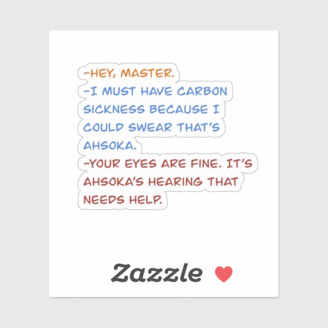 Pegatina cita de guerras de clon (Hoja)