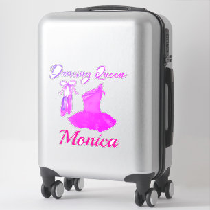 Pegatina Cita de la Reina Bailarina Zapato de Vestido Rosa