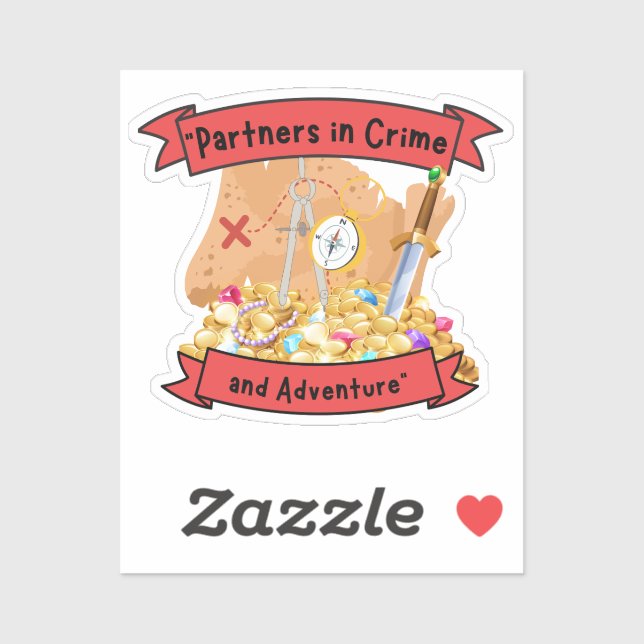 Pegatina cita de mapa pirata (Hoja)