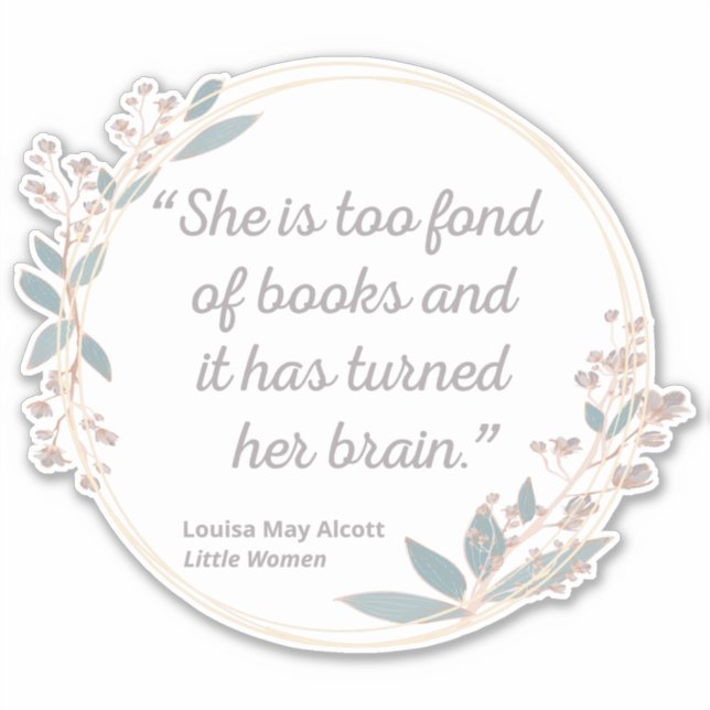 Pegatina Cita de mujeres pequeñas II - Estilo lindo (Anverso)