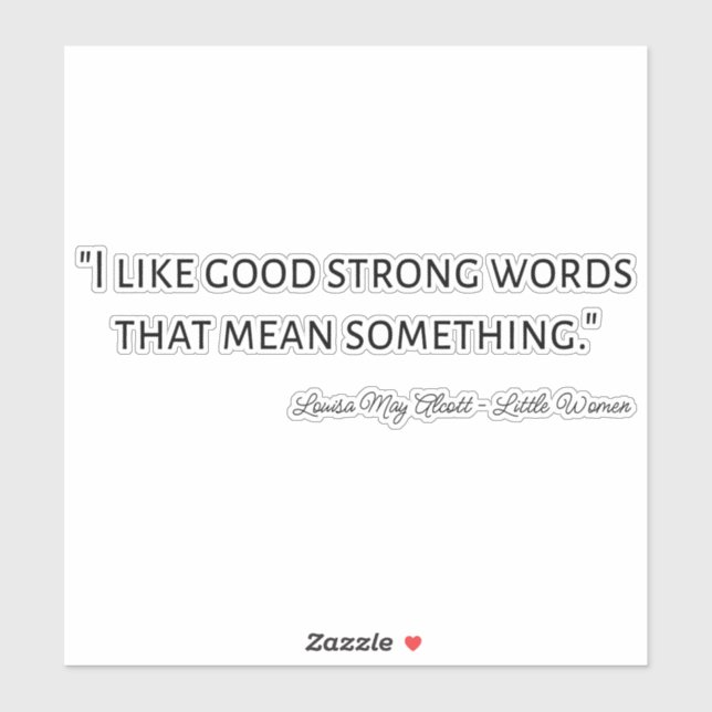 Pegatina Cita de mujeres pequeñas IV - Estilo clásico (Hoja)