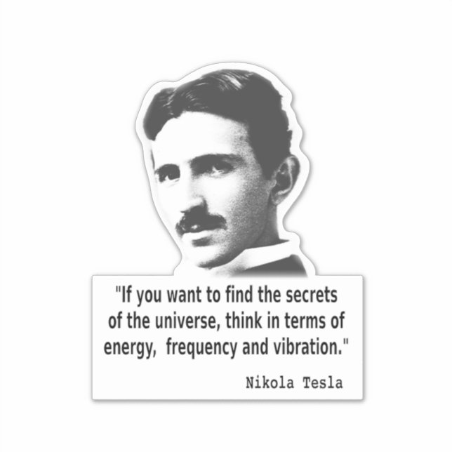 Pegatina cita de Nikola Tesla (Anverso)