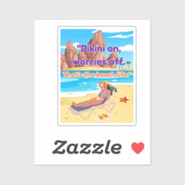 Pegatina cita de playa