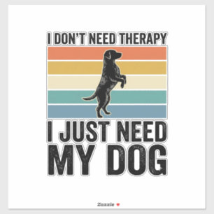 Pegatina Cita de Terapia para Amantes de Perros Diseño de G