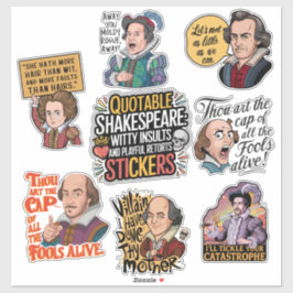 Pegatina Cita divertida con juego de humor para insultar