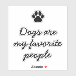 Pegatina Cita divertida de Perro minimalista Lover