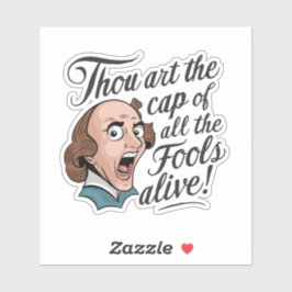 Pegatina Cita divertida y colorida insulta al humor