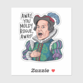 Pegatina Cita divertida y colorida que insulta el humor