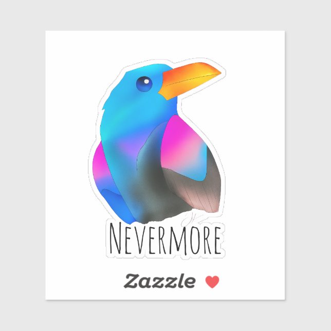 Pegatina Cita el Raven (Hoja)